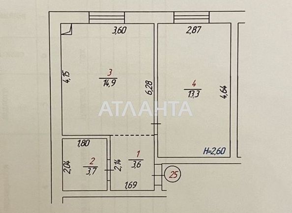2-rooms apartment apartment by the address st. Odesskaya (area 48,0 m2) - Atlanta.ua - photo 9