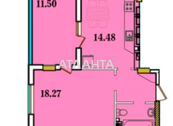 1-room apartment apartment by the address st. Stroitelnaya (area 47,0 m2) - Atlanta.ua - photo 2