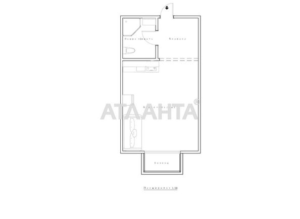 1-комнатная квартира по адресу ул. Боровского Николая (площадь 29,2 м²) - Atlanta.ua - фото 21