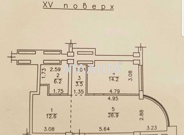 1-room apartment apartment by the address st. Armeyskaya Leninskogo batalona (area 63 m²) - Atlanta.ua - photo 6