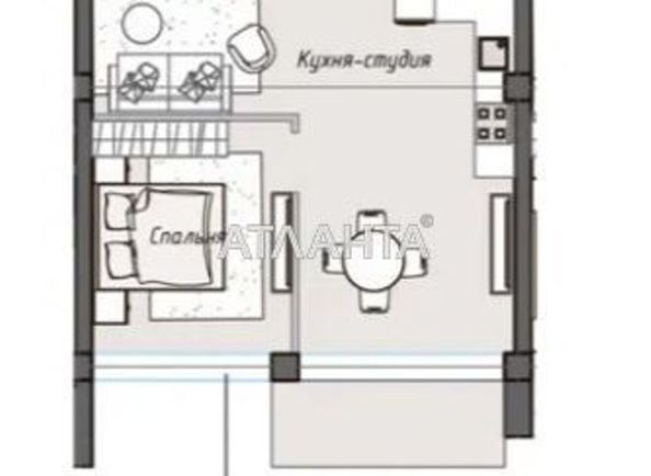 1-room apartment apartment by the address st. Primorskaya Suvorova (area 50,4 m²) - Atlanta.ua - photo 2
