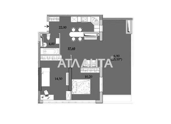 2-rooms apartment apartment by the address st. Vilyamsa ak (area 57,6 m2) - Atlanta.ua - photo 5