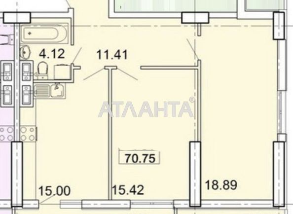 2-rooms apartment apartment by the address st. Topolinnyy per (area 70,0 m2) - Atlanta.ua - photo 3
