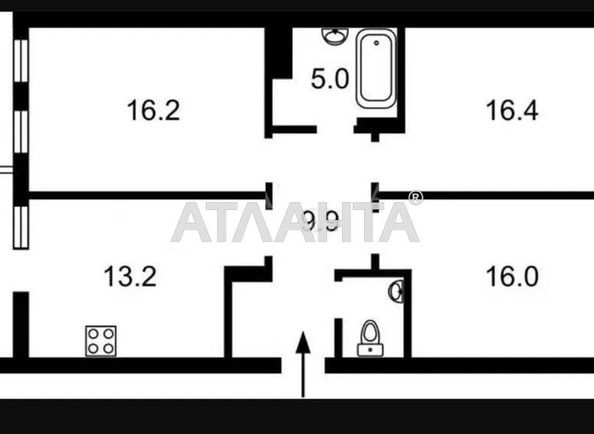 3-rooms apartment apartment by the address st. Prosp Pobedy (area 83,0 m2) - Atlanta.ua - photo 10