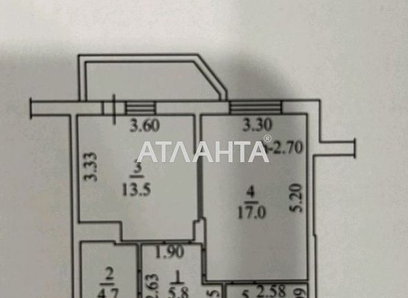 1-комнатная квартира по адресу Овидиопольская дор. (площадь 45,4 м2) - Atlanta.ua - фото 12