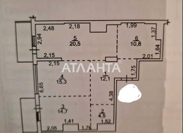 2-rooms apartment apartment by the address st. Fontanskaya dor Perekopskoy Divizii (area 80,8 m²) - Atlanta.ua