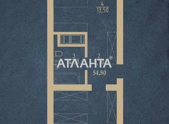 1-комнатная квартира по адресу ул. Чехова (площадь 54,5 м2) - Atlanta.ua - фото 2