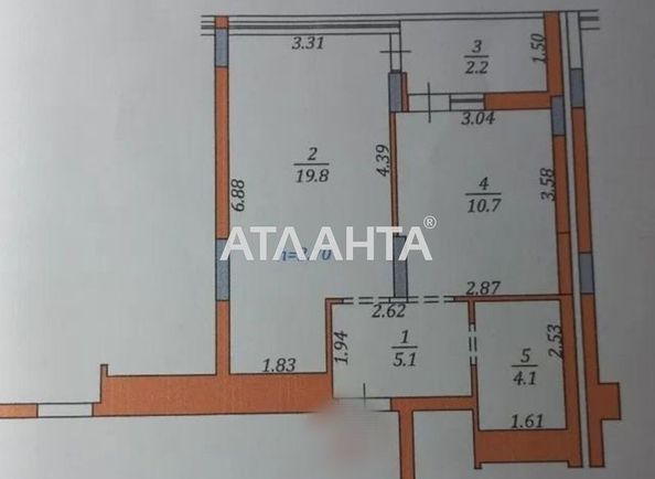 1-room apartment apartment by the address st. Pasechnaya ul (area 42,0 m2) - Atlanta.ua - photo 3