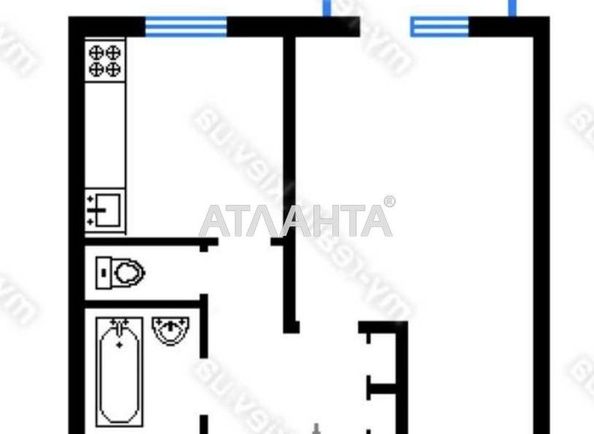1-room apartment apartment by the address st. Marshala Malinovskogo (area 40,0 m2) - Atlanta.ua - photo 2