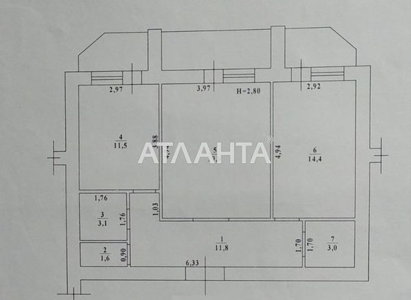 2-кімнатна квартира за адресою вул. Дюківська (площа 71,3 м²) - Atlanta.ua - фото 14