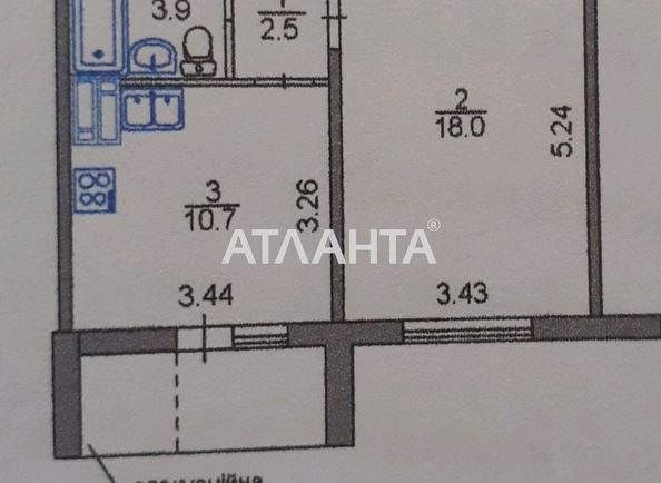 1-room apartment apartment by the address st. Sergeya Danchenko (area 37,0 m2) - Atlanta.ua - photo 8
