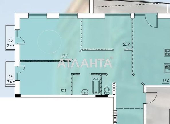 3-rooms apartment apartment by the address st. Inglezi 25 chapaevskoy div (area 82,7 m²) - Atlanta.ua - photo 6