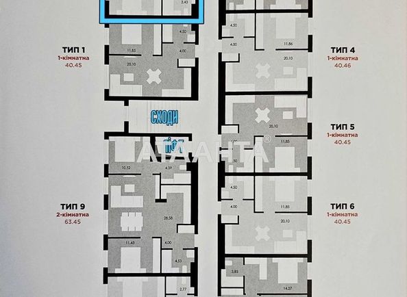 2-rooms apartment apartment by the address st. Geroev Maydana (area 69,0 m2) - Atlanta.ua