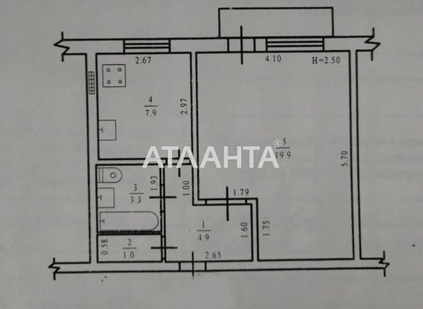 1-кімнатна квартира за адресою вул. Академіка Корольова (площа 40,0 м2) - Atlanta.ua - фото 12