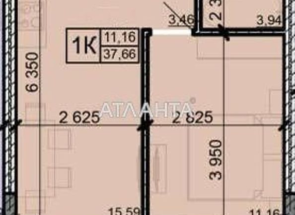 1-room apartment apartment by the address st. Vilyamsa ak (area 37,4 m2) - Atlanta.ua - photo 12