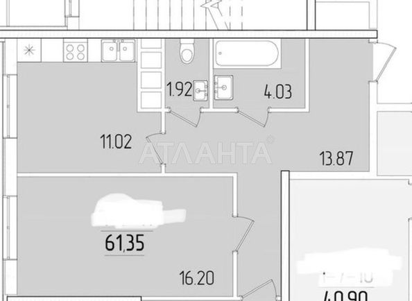 2-кімнатна квартира за адресою вул. Краснова (площа 61,4 м2) - Atlanta.ua - фото 4