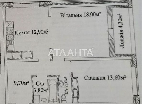 2-rooms apartment apartment by the address st. Varnenskaya (area 64,1 m²) - Atlanta.ua - photo 14