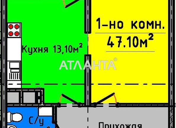 1-room apartment apartment by the address st. Genuezskaya (area 47,1 m2) - Atlanta.ua - photo 14