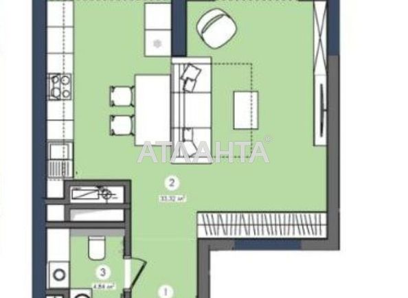 1-room apartment apartment by the address st. Zabolotnogo (area 41,0 m2) - Atlanta.ua - photo 9