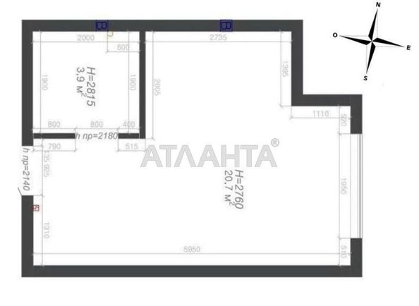 1-room apartment apartment by the address st. Malinovaya (area 24,4 m2) - Atlanta.ua - photo 10