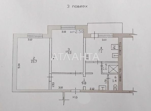 2-rooms apartment apartment by the address st. Polevaya (area 49,7 m2) - Atlanta.ua - photo 5