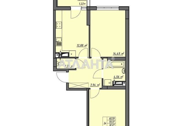 2-rooms apartment apartment by the address st. Vorobeva ak (area 60,6 m2) - Atlanta.ua - photo 11