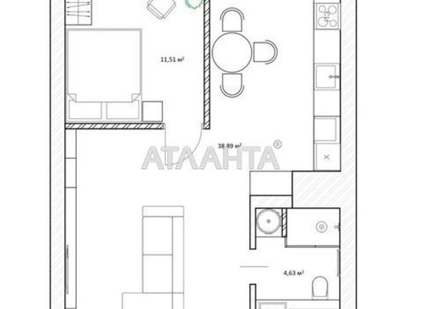 1-room apartment apartment by the address st. Ul Antonovicha (area 65,7 m2) - Atlanta.ua - photo 4