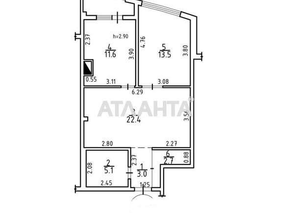 2-комнатная квартира по адресу Люстдорфская дор. (площадь 59,0 м2) - Atlanta.ua - фото 17