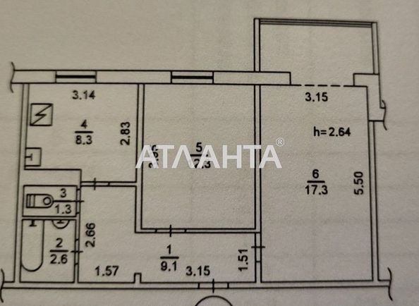 2-кімнатна квартира за адресою вул. Маршала Малиновського (площа 55,5 м2) - Atlanta.ua - фото 15