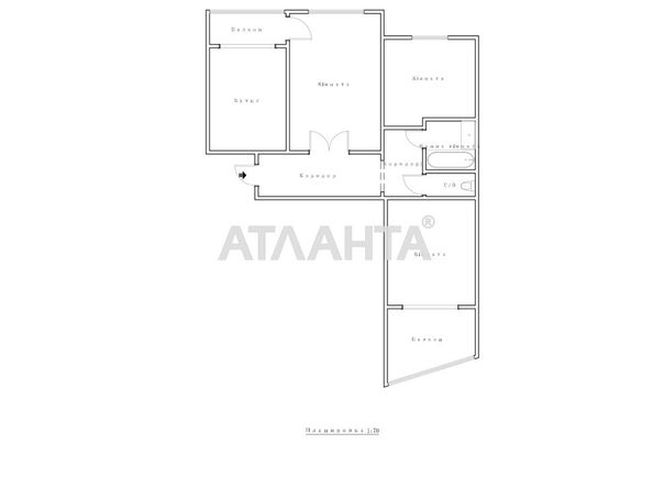 3-комнатная квартира по адресу Фонтанская дор. (площадь 63 м²) - Atlanta.ua - фото 33