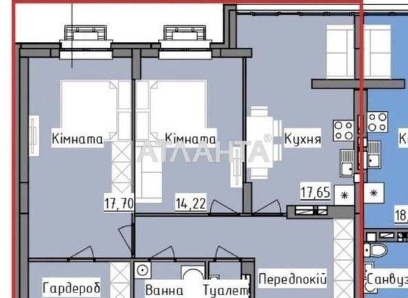 2-rooms apartment apartment by the address st. Roksolyani (area 73,0 m2) - Atlanta.ua - photo 2