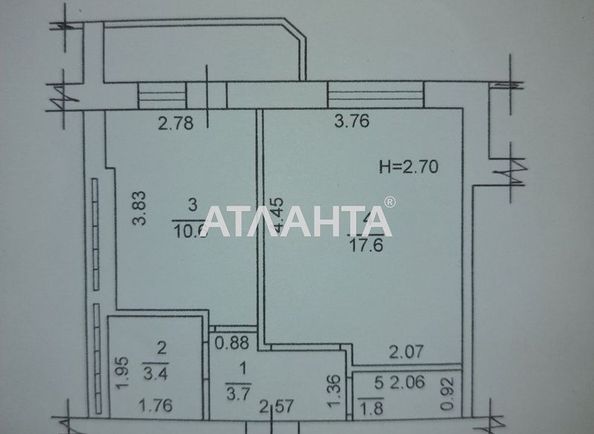 1-комнатная квартира по адресу ул. Высоцкого (площадь 39,0 м2) - Atlanta.ua - фото 10