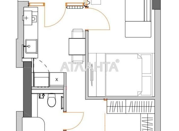 1-room apartment apartment (area 39,0 m2) - Atlanta.ua - photo 9