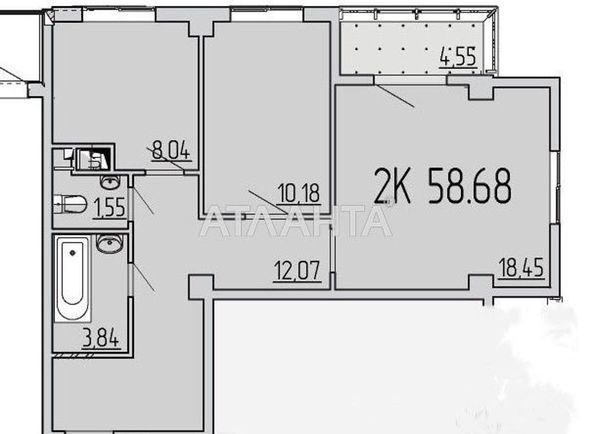 2-кімнатна квартира за адресою вул. Перлинна (площа 58,7 м²) - Atlanta.ua - фото 9