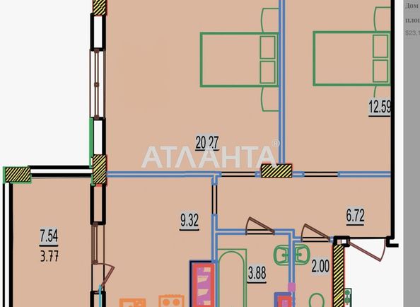 2-комнатная квартира по адресу ул. Строительная (площадь 63,0 м2) - Atlanta.ua - фото 5