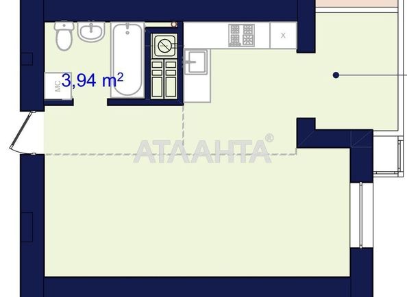 1-кімнатна квартира за адресою вул. Чехова (площа 40,0 м2) - Atlanta.ua - фото 7