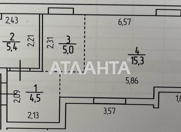 1-room apartment apartment by the address st. Dacha kovalevskogo Amundsena (area 29,5 m2) - Atlanta.ua