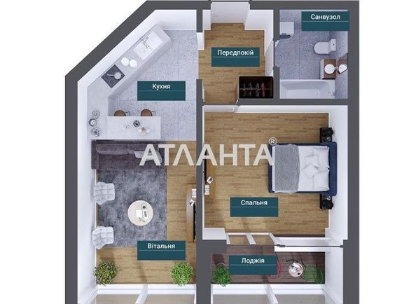 1-комнатная квартира по адресу Французский бул. (площадь 45 м²) - Atlanta.ua - фото 20