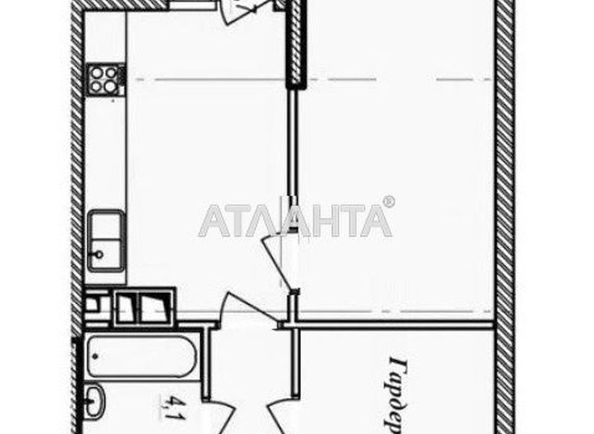1-кімнатна квартира за адресою Люстдорфська дор. (площа 43 м²) - Atlanta.ua - фото 10