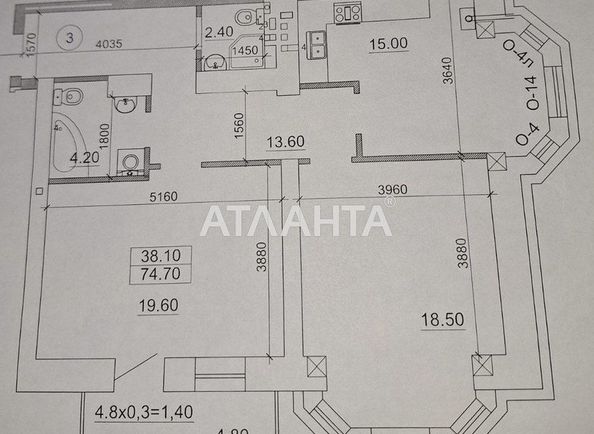 2-rooms apartment apartment by the address st. Litvaka Borisa Zaslavskogo (area 75,0 m2) - Atlanta.ua - photo 6