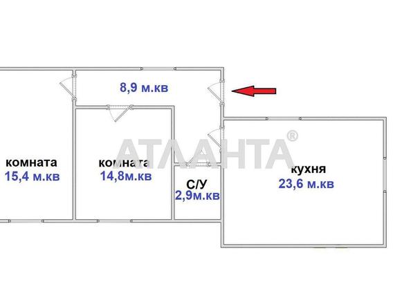 2-комнатная квартира по адресу ул. Южная (площадь 64 м²) - Atlanta.ua