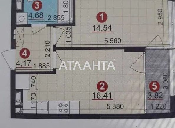 1-комнатная квартира по адресу ул. Семьи Кристеров (площадь 44 м²) - Atlanta.ua - фото 2