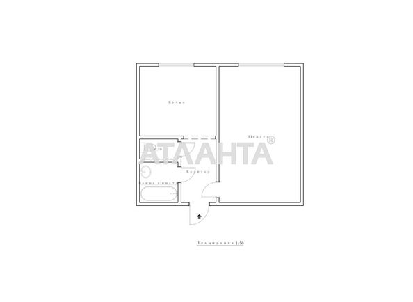 1-кімнатна квартира за адресою вул. Вільямса ак. (площа 33,4 м²) - Atlanta.ua - фото 9