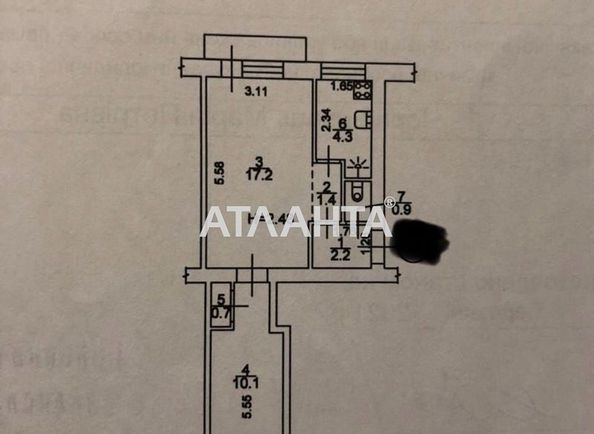 2-комнатная квартира по адресу ул. Набережно-Луговая (площадь 39,0 м2) - Atlanta.ua - фото 2