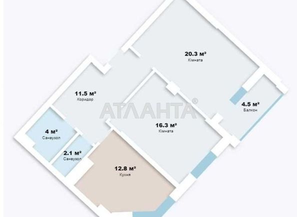 2-комнатная квартира по адресу Овидиопольская дор. (площадь 68,2 м²) - Atlanta.ua - фото 10