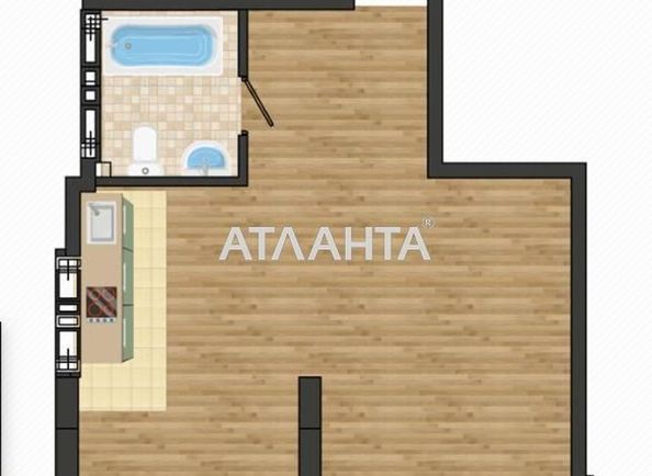 1-room apartment apartment by the address st. Nikolaevskaya (area 40,6 m²) - Atlanta.ua - photo 3