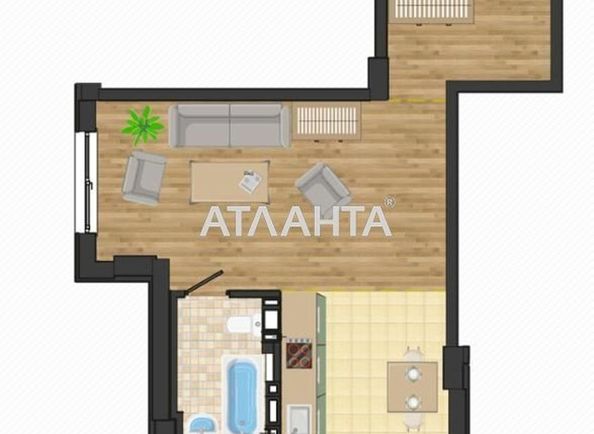 1-room apartment apartment by the address st. Nikolaevskaya (area 37,6 m2) - Atlanta.ua - photo 8
