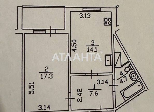 1-комнатная квартира по адресу просп. Правды (площадь 46 м²) - Atlanta.ua - фото 13