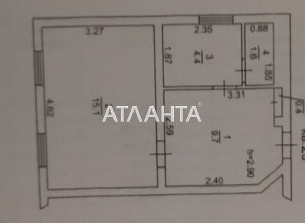 2-комнатная квартира по адресу Ватманский пер. (площадь 31,2 м2) - Atlanta.ua - фото 5
