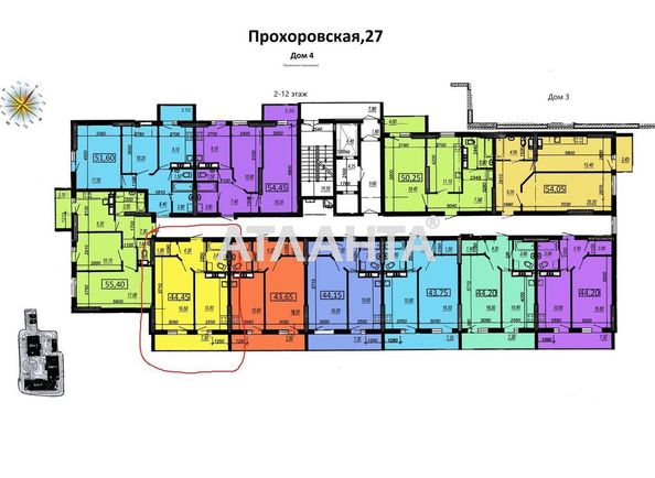 1-room apartment apartment by the address st. Prokhorovskaya Khvorostina (area 44,6 m2) - Atlanta.ua - photo 5